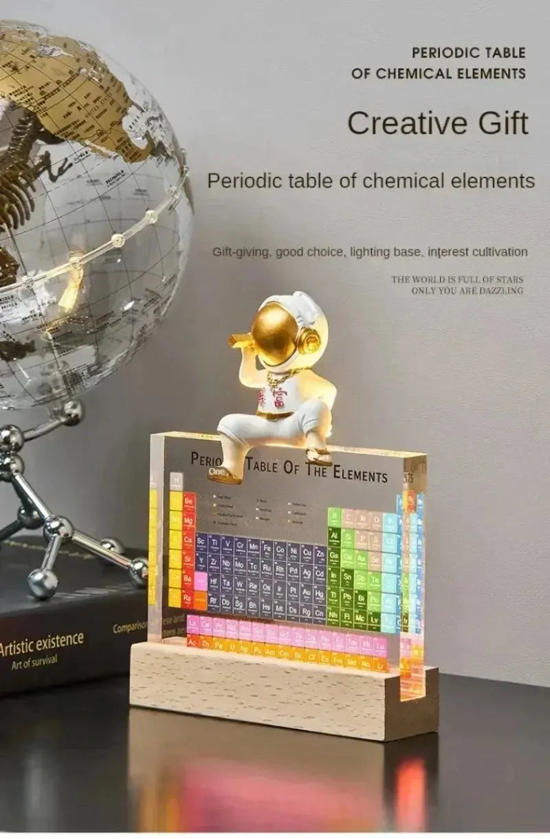 Éléments acryliques Table périodique Mendeleev coffre-fort Table périodique Figurine affichage Science ornement chambre décoration accessoires de bureau Ma boutique
