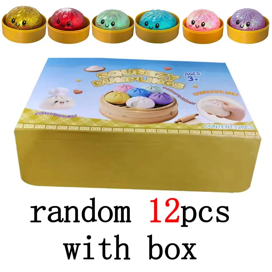 Dumpling Squishy Mysteries, Jouets anti-stress Fidget en forme de dumplings, Accessoires de bureau pour la maison et le bureau, Cadeau de fête, Mystery Dumpling Squishy Ma boutique