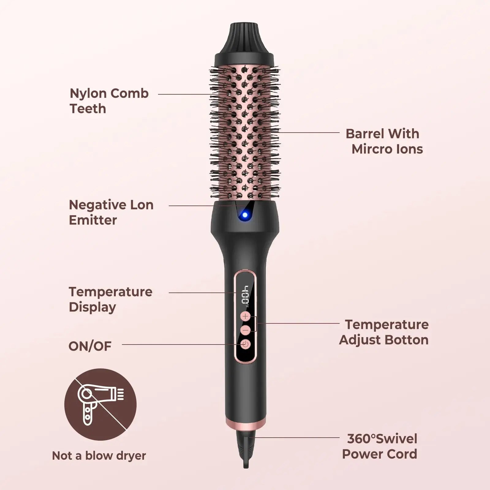 Brosse coiffante métropolitaine, bigoudi ionique 3 en 1, lisseur avec baguette électrique anti-brûlure, fer à friser, outils de coiffure Ma boutique