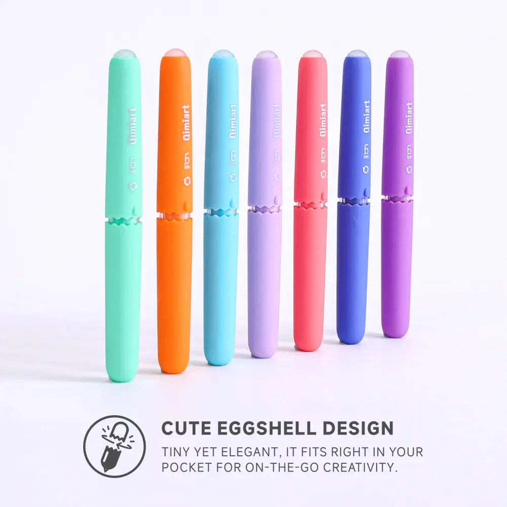 Stylos gel effaçables LANGUO, pointe fine rétractable, fournitures scolaires, couleurs vibrantes, design coquille d'œuf, encre effaçable Ma boutique
