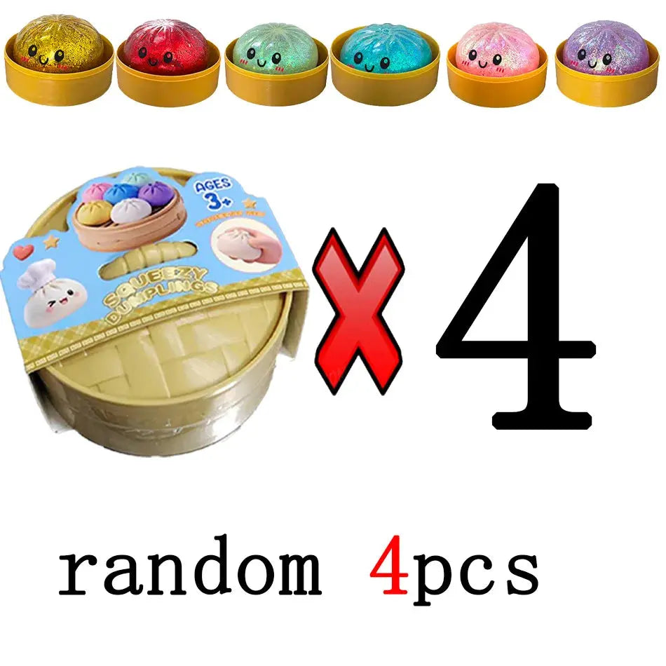 Dumpling Squishy Mysteries, Jouets anti-stress Fidget en forme de dumplings, Accessoires de bureau pour la maison et le bureau, Cadeau de fête, Mystery Dumpling Squishy Ma boutique