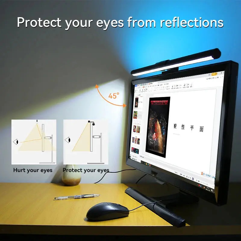 Moniteur Led barre lumineuse lampes d'ordinateur lampe de lecture écran suspendu lampe de bureau moniteur à gradation continue pour chambre salle d'étude Ma boutique
