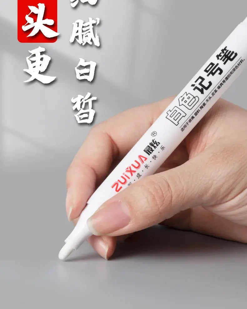Stylos marqueurs blancs 2.0mm, 1/3/5 pièces, stylo Gel blanc imperméable à l'eau, marqueurs de croquis pour Graffiti, papeterie, fournitures scolaires Ma boutique