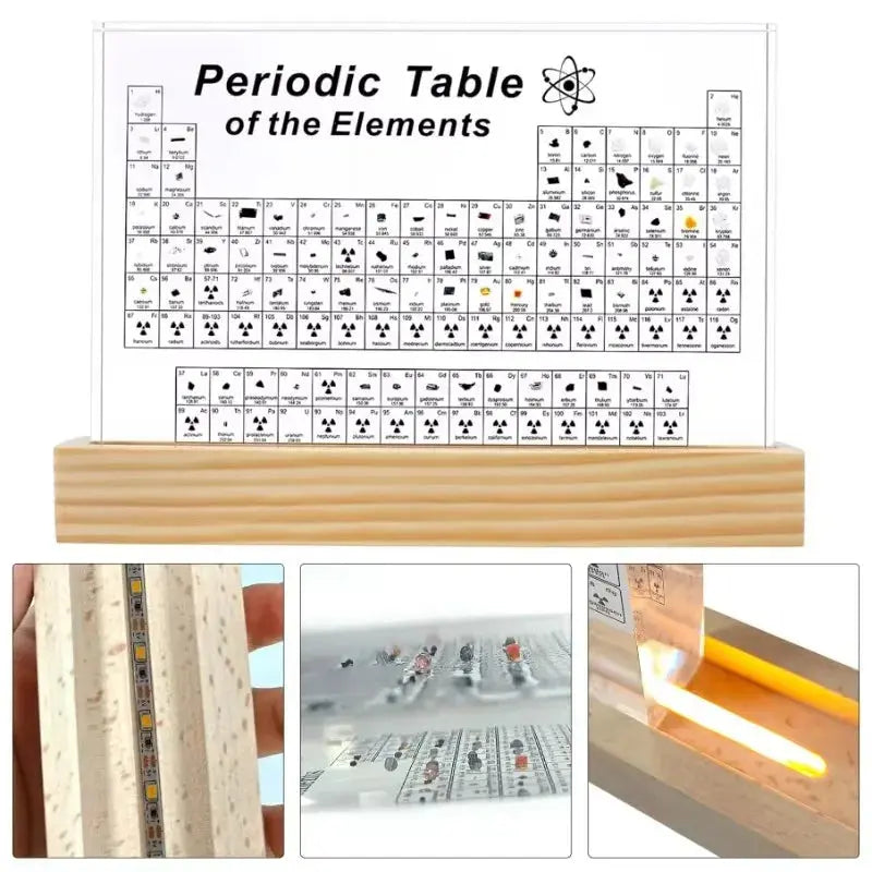 Éléments acryliques Table périodique Mendeleev coffre-fort Table périodique Figurine affichage Science ornement chambre décoration accessoires de bureau Ma boutique