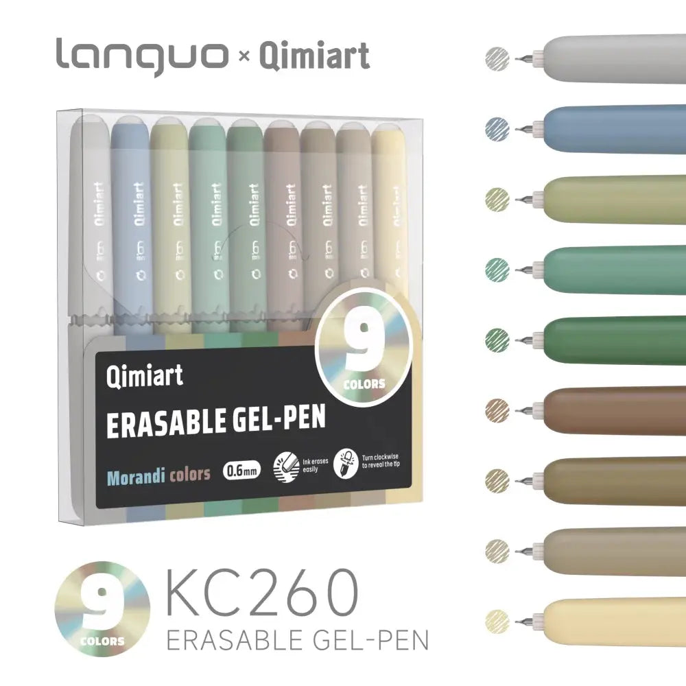 Stylos gel effaçables LANGUO, pointe fine rétractable, fournitures scolaires, couleurs vibrantes, design coquille d'œuf, encre effaçable Ma boutique