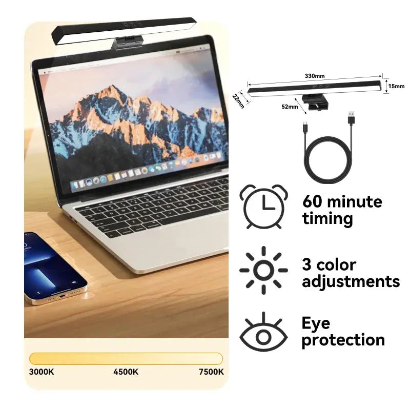 Moniteur Led barre lumineuse lampes d'ordinateur lampe de lecture écran suspendu lampe de bureau moniteur à gradation continue pour chambre salle d'étude Ma boutique