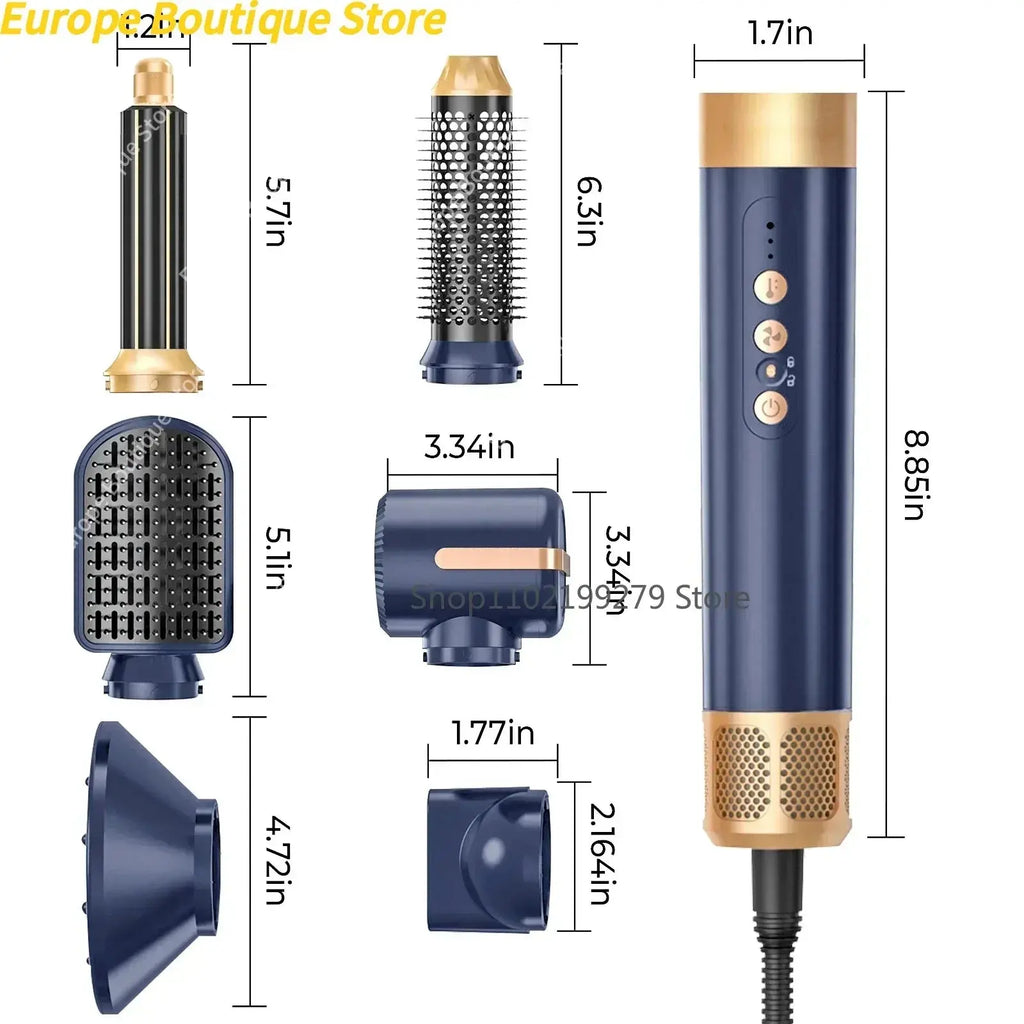 Sèche-cheveux 7 en 1, brosse sans balais, haute vitesse, avec diffuseur, sèche-cheveux ionique, peigne de coiffure à Air chaud, bigoudi automatique Ma boutique