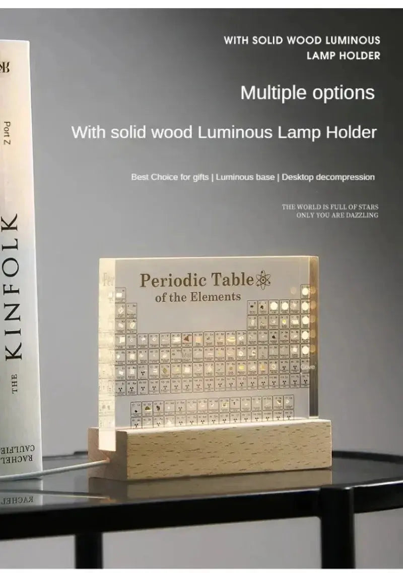 Éléments acryliques Table périodique Mendeleev coffre-fort Table périodique Figurine affichage Science ornement chambre décoration accessoires de bureau Ma boutique