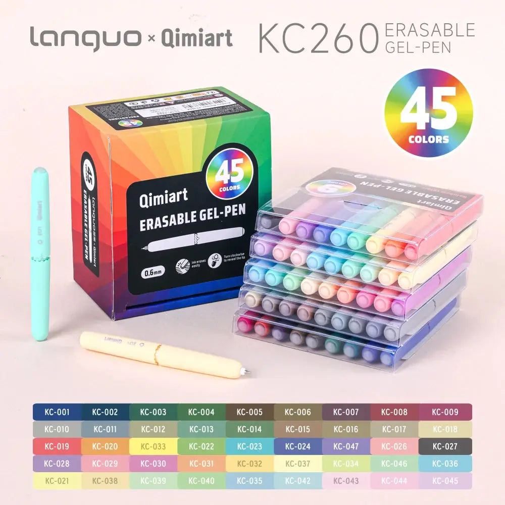 Stylos gel effaçables LANGUO, pointe fine rétractable, fournitures scolaires, couleurs vibrantes, design coquille d'œuf, encre effaçable Ma boutique