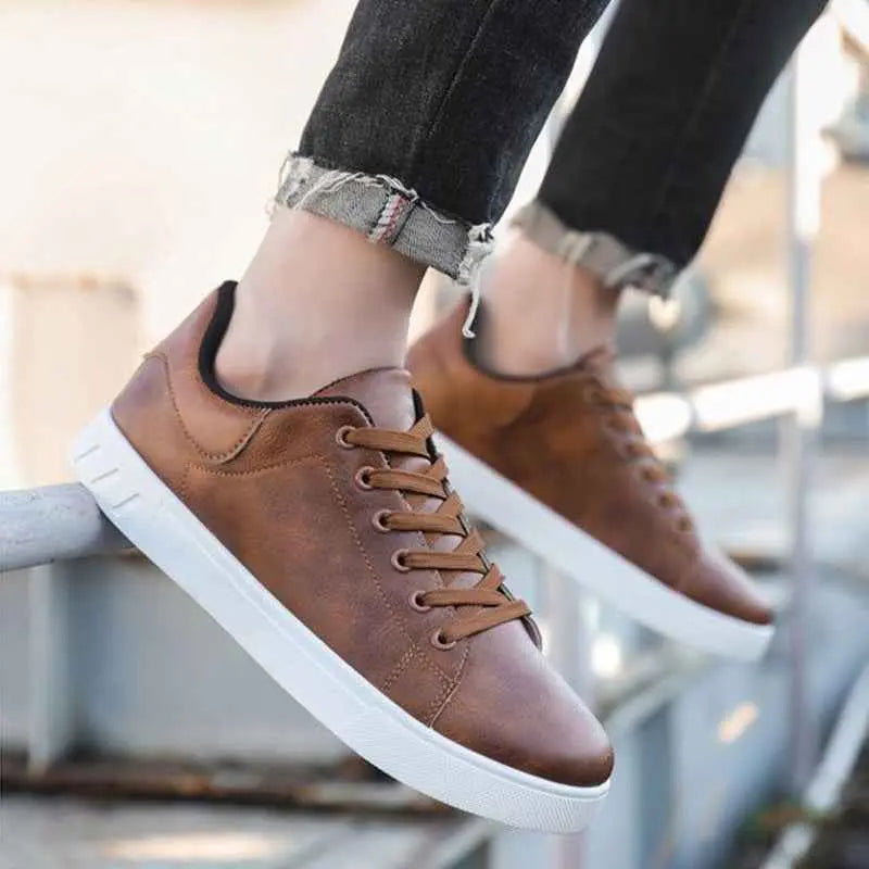 Lace-up Flat Shoes Men's Fashion Casual Shoes AURABAGS SHOP